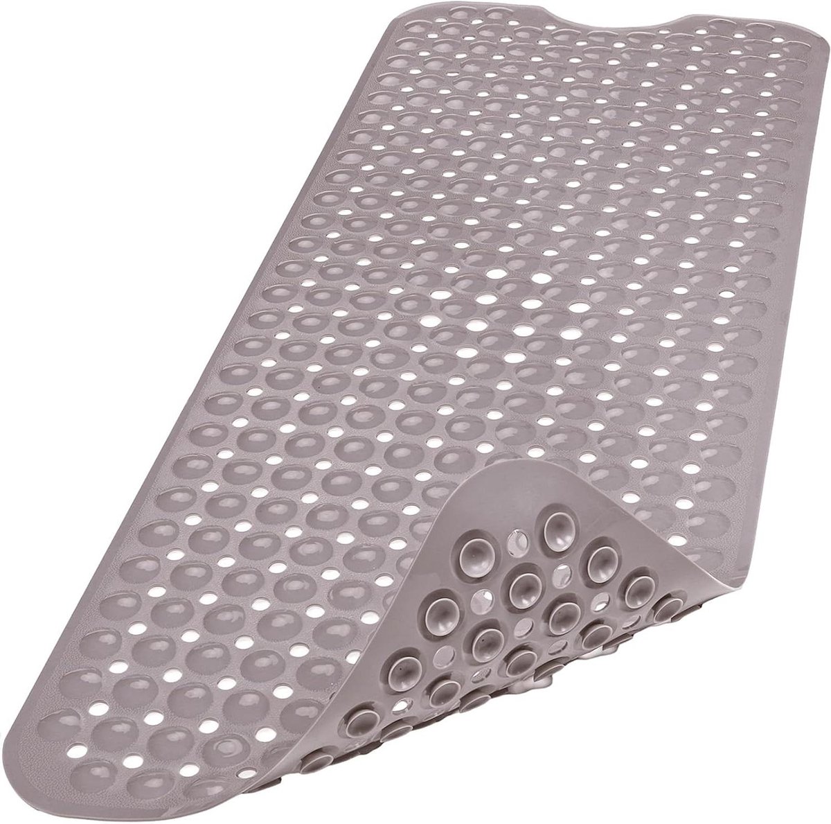 Badkamer antislipmat - Douchemat zuignappen - Veilig douchen - Extra grote maat - 105 x 40 cm - Bruin