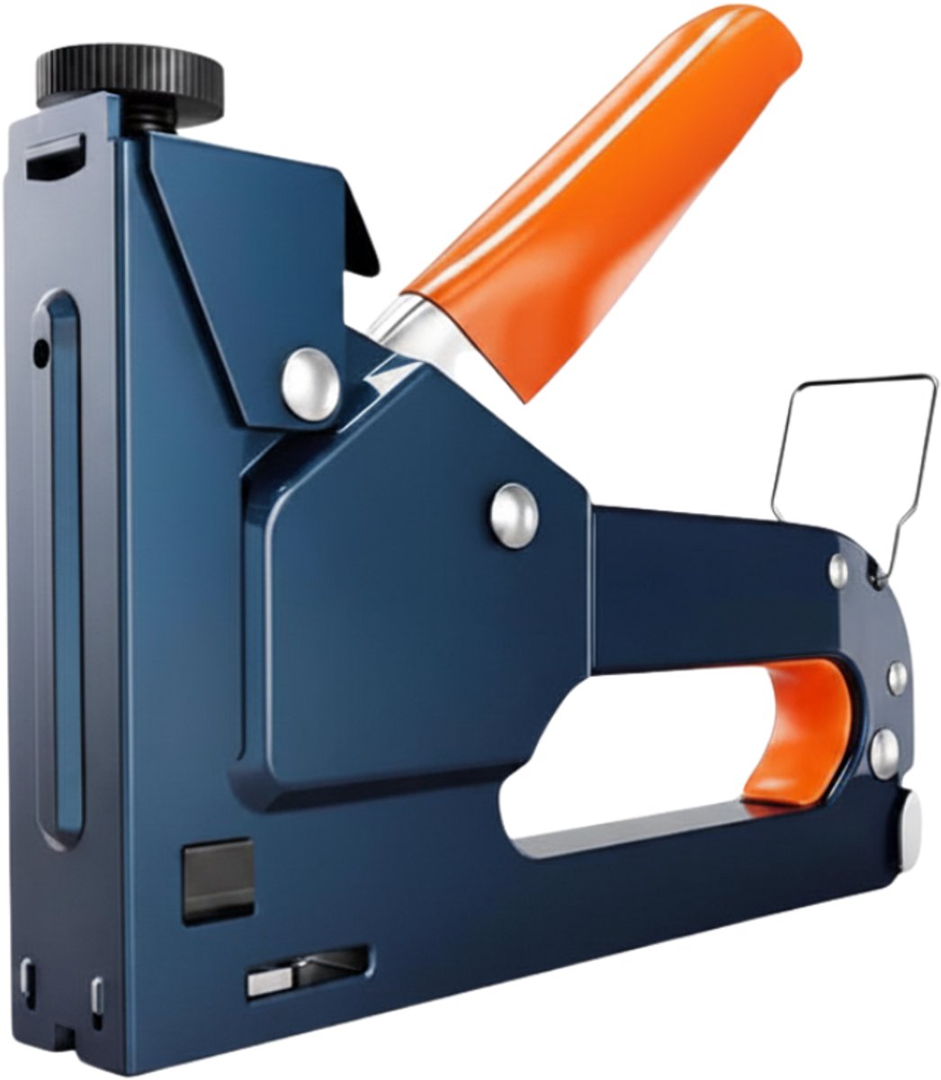 Ploutos® Nietpistool - Professionele Nietmachine - Hulpstuk Voor Houtbewerking - Blauw - 16cm x 3cm x 13cm