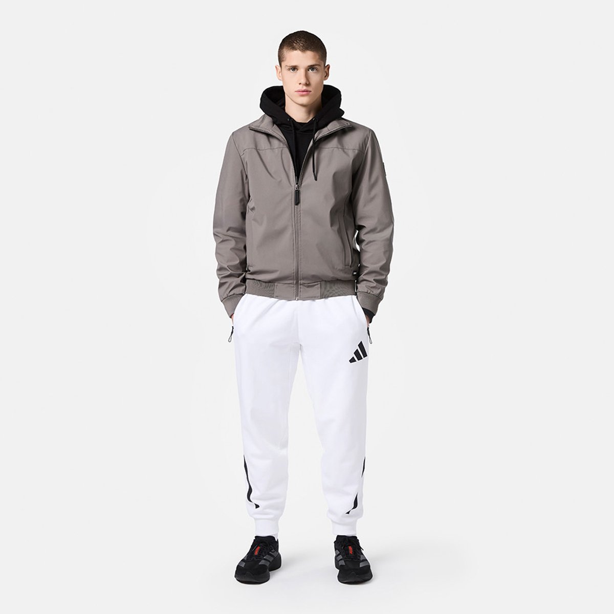 Ajax-softshell jas taupe senior