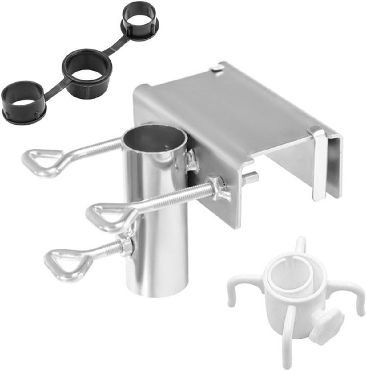 - Parasolhouder - Balkonleuning - Verstelbare - Diameter 25-38 mm - Maximale breedte 5 cm - Geschikt voor - Balkon - Terras - Tuin