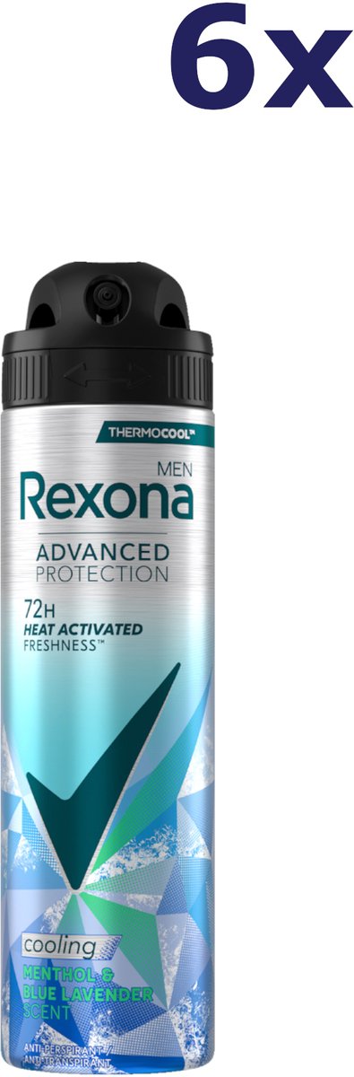 6x Rexona Deospray Men – Advanced Menthol & Blue Lavender 150 ml