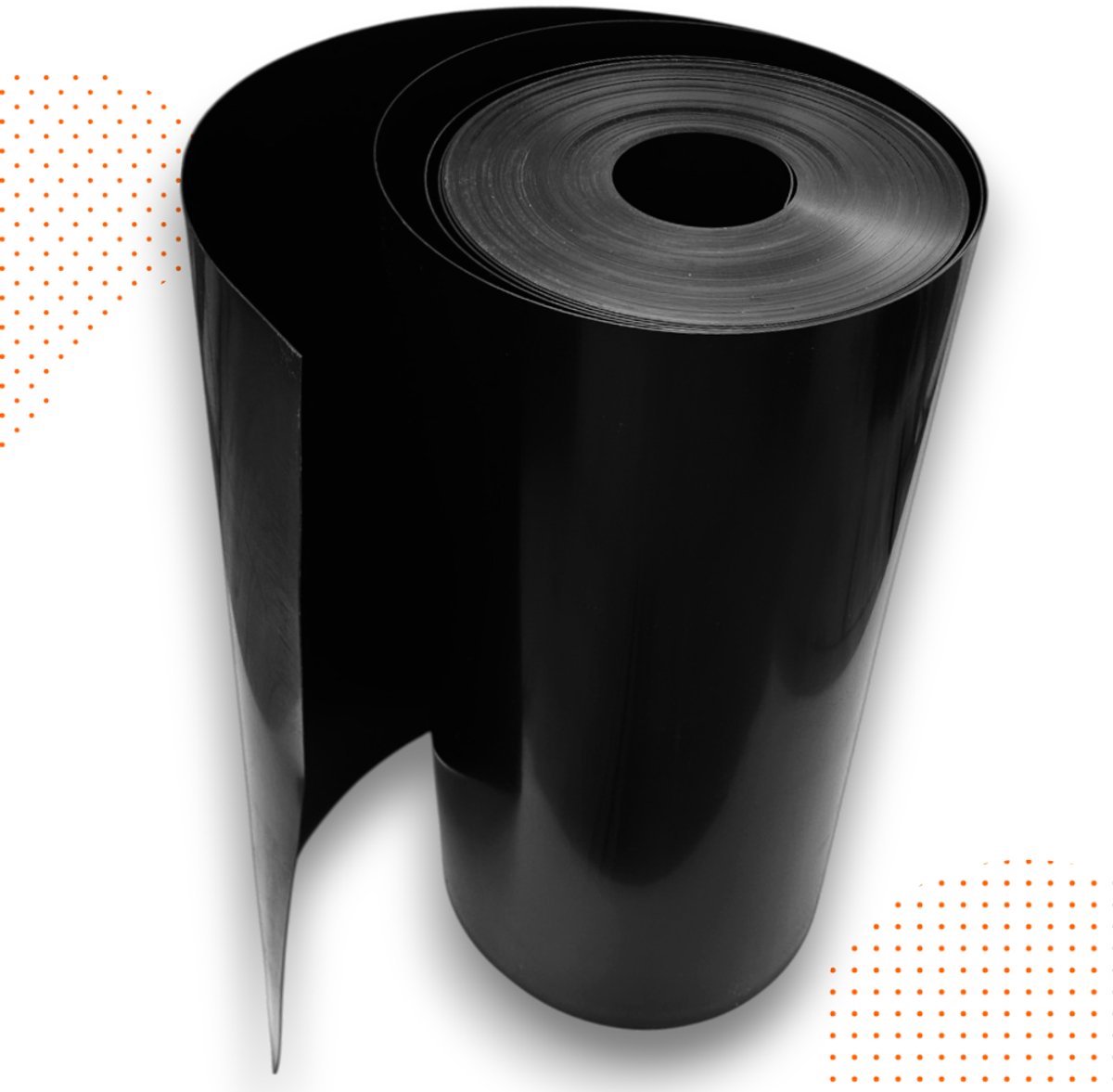 HDPE wortelbegrenzer zwart 1mm dikte x 600mm - lengte 5 meter - te gebruiken bij bamboe, hagen, grassen en andere woekerende plantsoorten