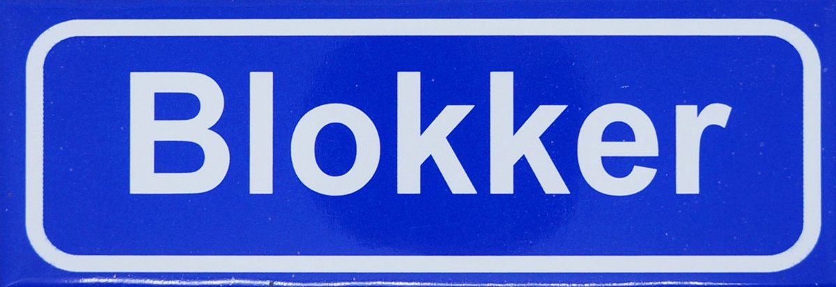 Souv© - magneet plaatsnaambord Blokker
