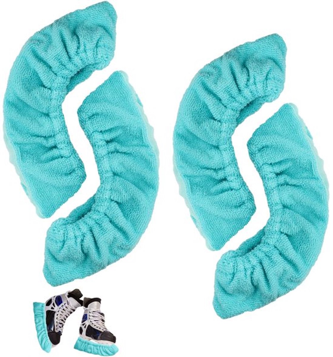 4 stuks schaatsbeschermers, hockey schaatsbeschermers elastische schaatsbeschermers voor mannen vrouwen jongens meisjes