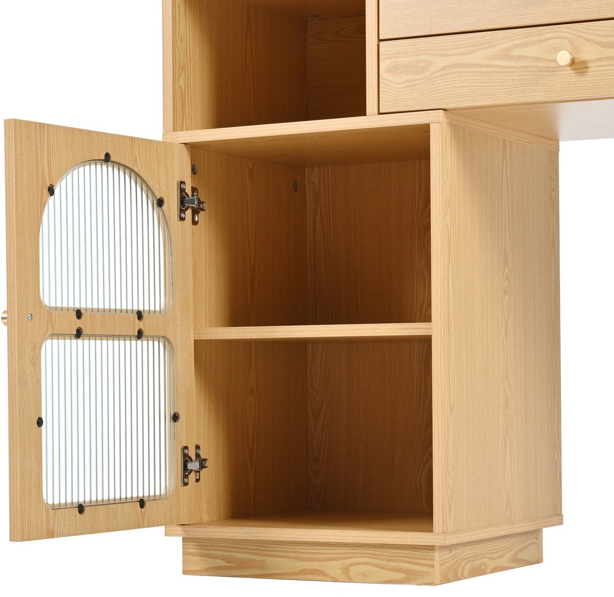 YYchan kaptafel - houtkleur - 120 x 40 x 90 cm - met LED-verlichting
