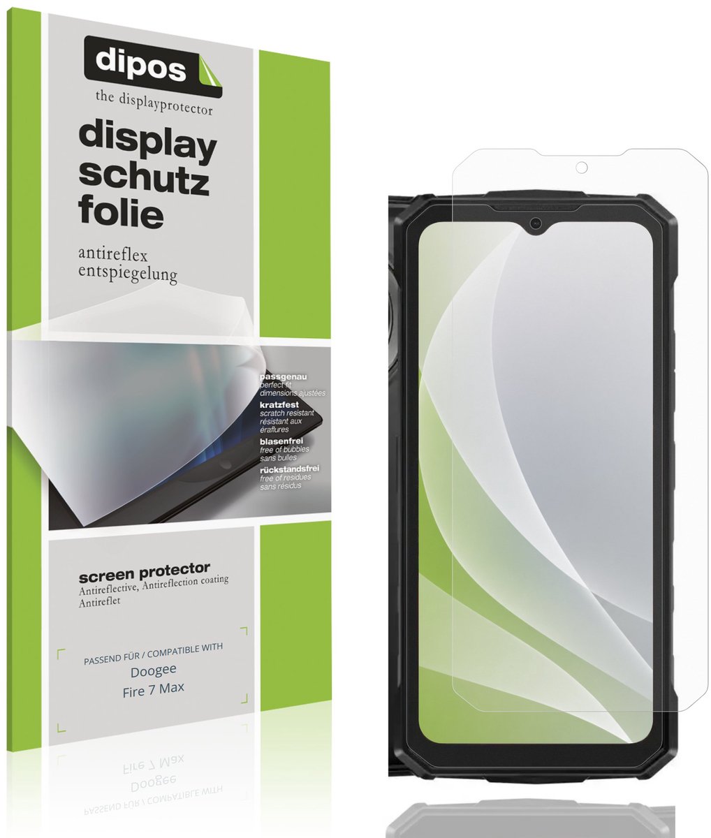 dipos – 4x Matte Beschermfolie geschikt voor Doogee Fire 7 Max | Krasbestendige & antireflecterende Screenprotector Ultra-Thin