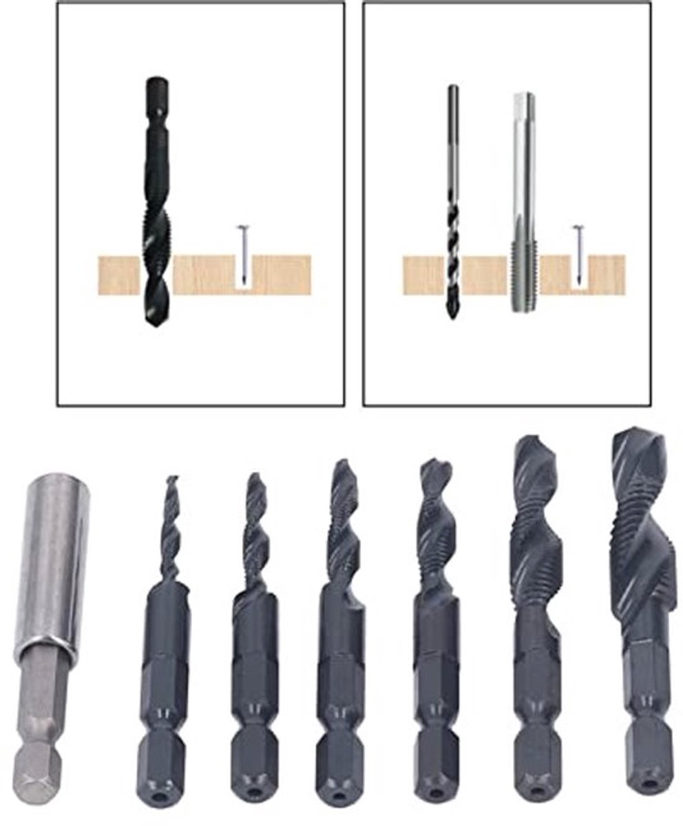 Boormachine tap M3-M10 - Hexagonale shank - Hoge snelheid staal - Antioxidatie