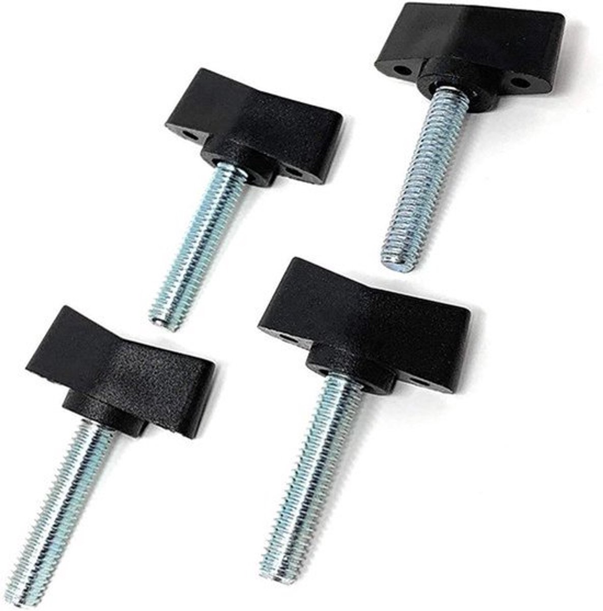 Vleugelschroef M6 - Kunststof - 4x Verrijgbaar met Stalen Schroefdraad - 33 mm