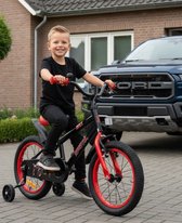 2Cycle Monster kinderfiets 16 inch (4 tot 6 jaar) voor jongens zwart