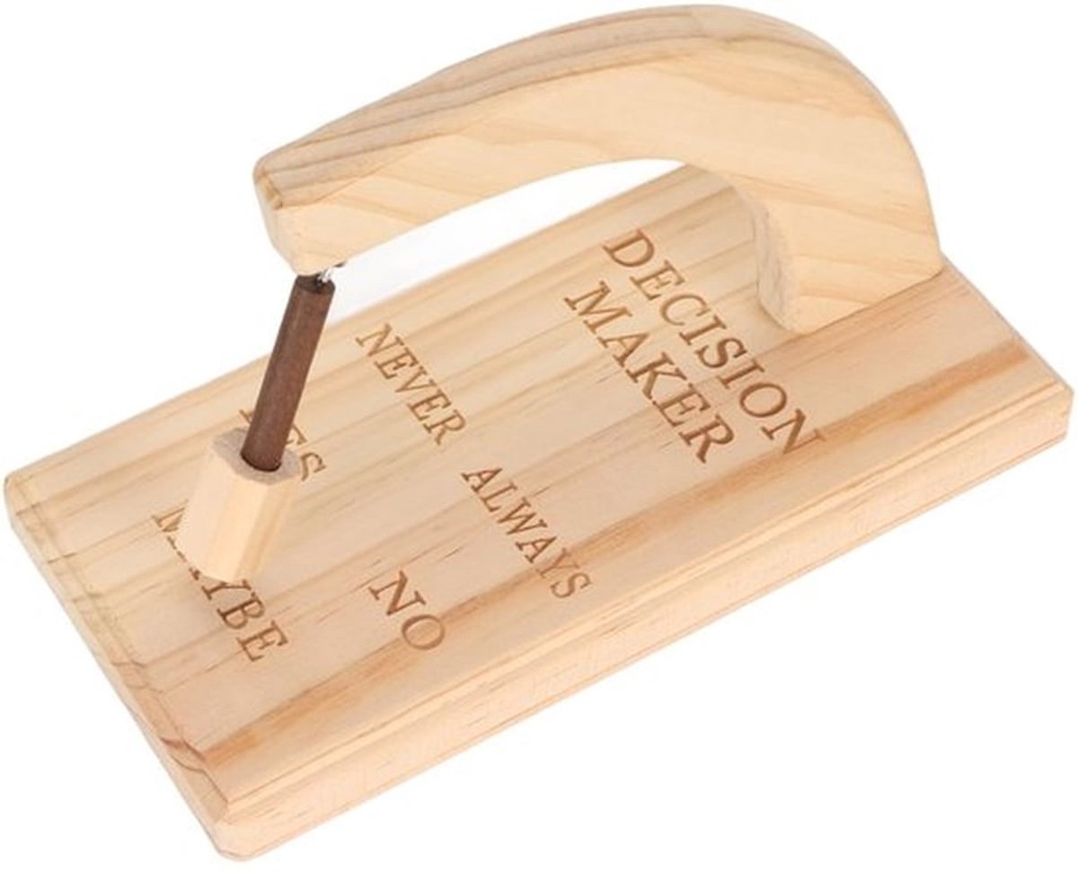 Magnetische pendel beslissingsmaker, houten schommelstokken slingerbord en nee misschien innovatieve beslissingsmaker selecteer schommel bureau decoratie
