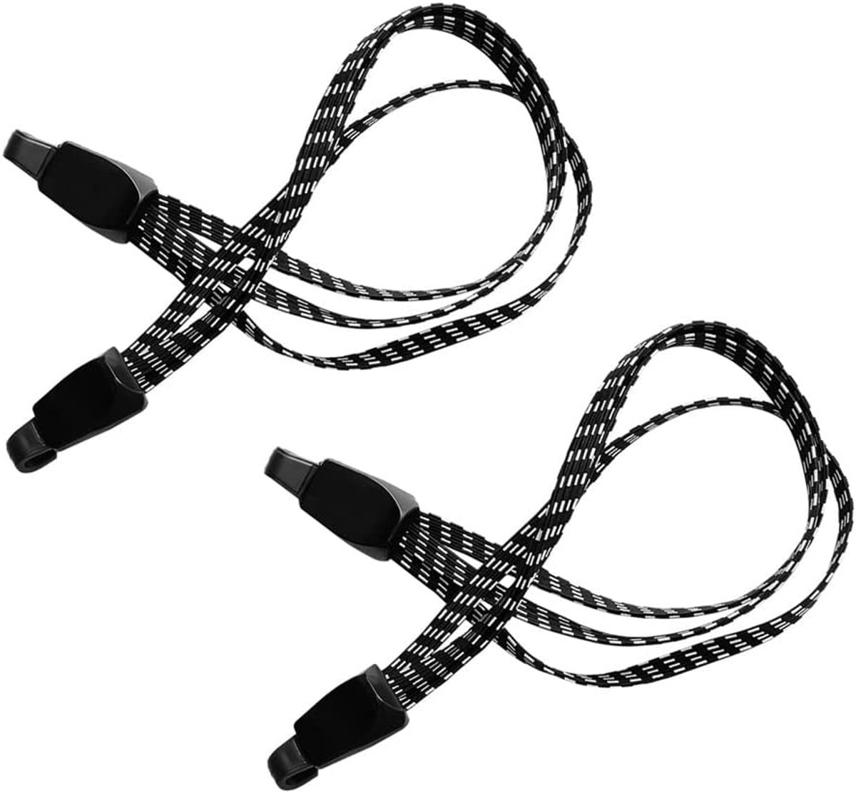 2 Stuks Fiets Bungeekoorden - 3-in-1 Elastische Spanband - Met Plastic Haken - 60 cm - Voor Vervoer en Bevestiging