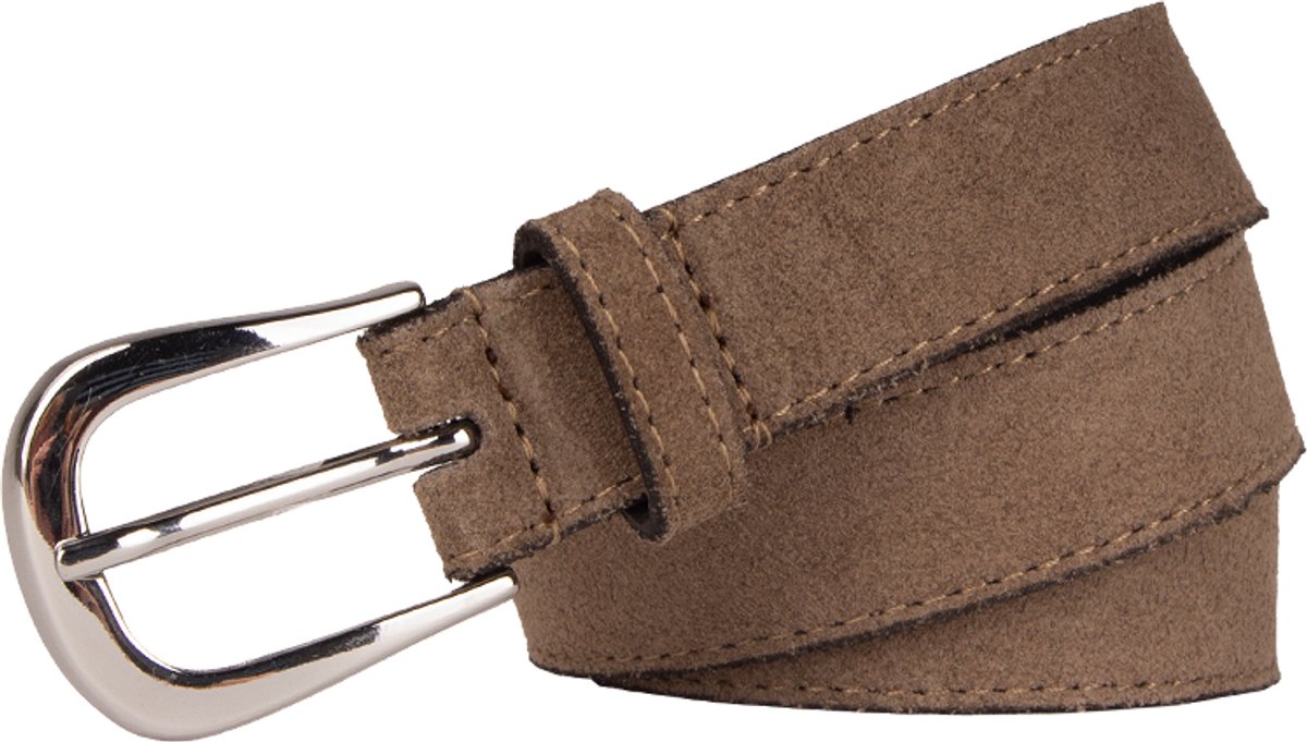 Legend Dames - Leren riem - Grijs - 105 cm