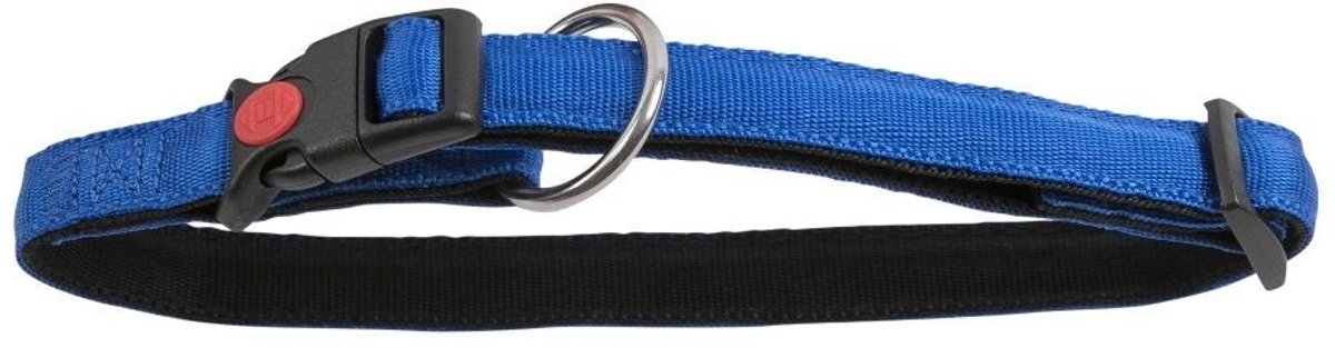 De-Tail Halsband Nylon met zachte voering en snelsluiting 15 mm x 25-35 cm Blauw