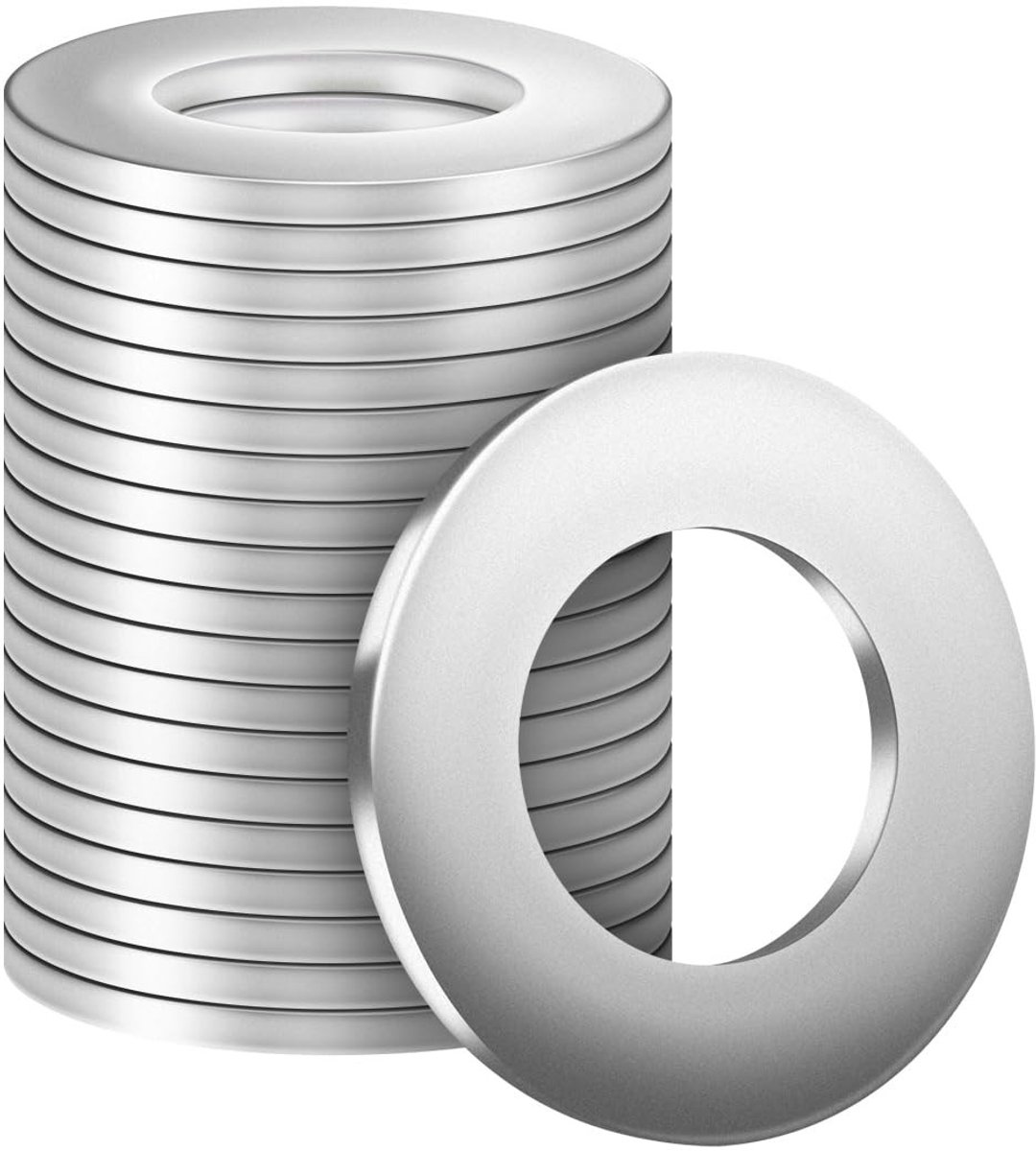 RVS M16 x 30 mm Ringetjes - Verpakking van 20 Stuks - DIN9021 / ISO7093 - Duurzame Metaalschijven voor Schroefdraad, Moeren en Schroeven