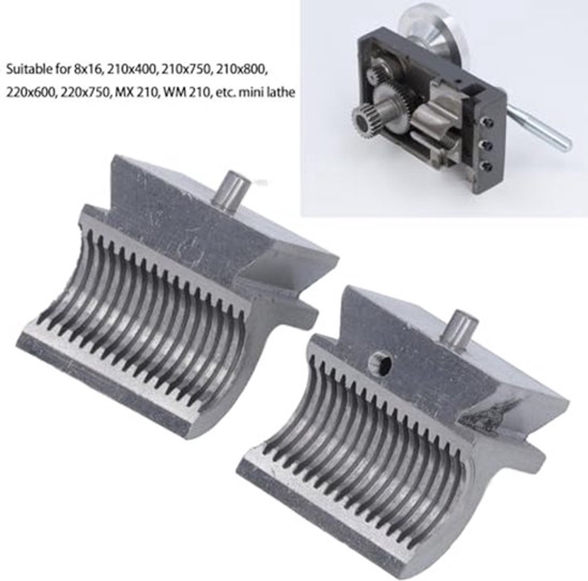 2Pcs Draaibank Metrische Halve Moer Open Moer met 2.5mm Stap 16mm Diameter Voedingsschroef Moer Mini Draaibank Reserveonderdelen voor 8x16 210x400 210x750 210x800 220x600