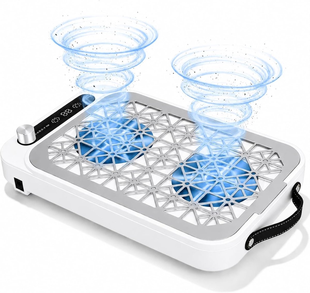 Professionele nagelstofzuiger met 8000 omw/min, 10 snelheden en LED-display voor manicure en pedicure, stille stofzuiger met filter voor thuisgebruik
