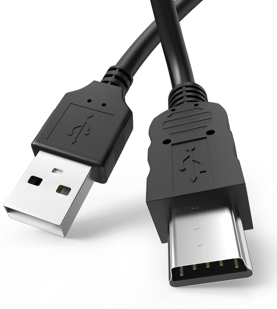 SnelShoppen - USB Mini Oplaadkabel voor PS3 - Zwart PVC - 1 meter - Ideaal voor Gaming, Thuisgebruik, en Meer - 1 Pack