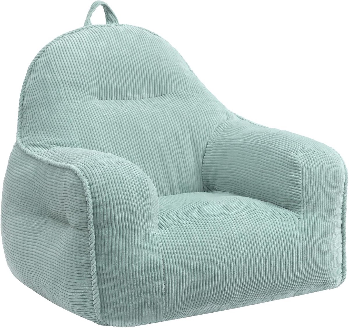 SnelShoppen - Kids Bean Bag Stoel voor Peuters - Comfortabele Zitzak voor Kinderen - Grijs-Groen - Perfect voor Speelkamer, Lezen en Nappen - Inclusie