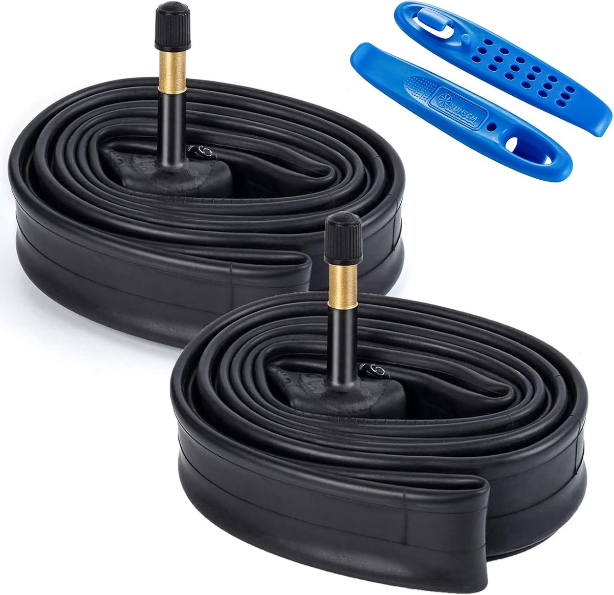 SnelShoppen - 2 Stuks 28" Binnenband 700C Fietsband AV48mm Ventiel 35/43-622 Geschikt voor Racefiets en Mountainbike