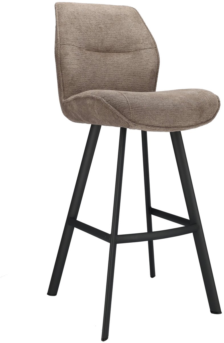 Icon Living - Barkruk Jadie ZH 80 Stof Mito Liver Leg Black