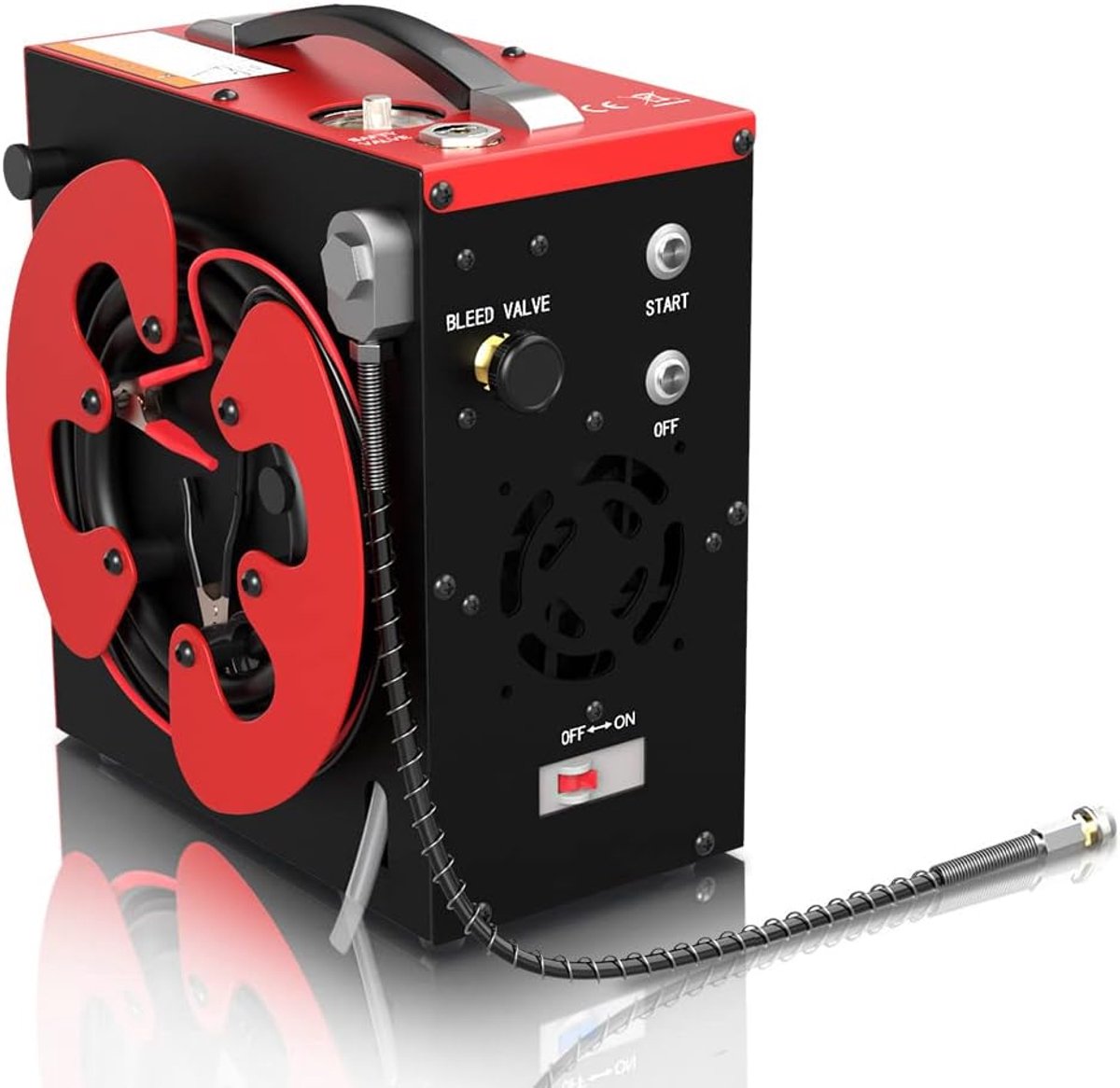 SnelShoppen - GX CS3 PCP Luchtcompressor, Automatische Uitschakeling, Olievrij, Water-Olie Separator, 4500 PSI, Snelle Vulfunctie, 12V DC & 220V-240V