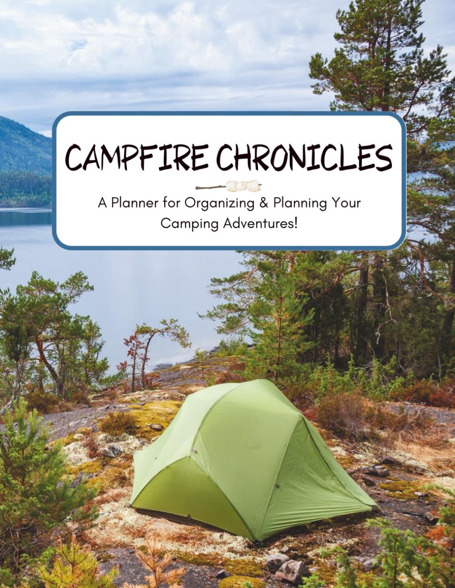 SnelShoppen - Campfire Chronicles Planner voor het Organiseren van Camping Avonturen, Perfect voor Natuur, Outdoor, Gezinsuitjes, A5 Formaat, Eco-vrie