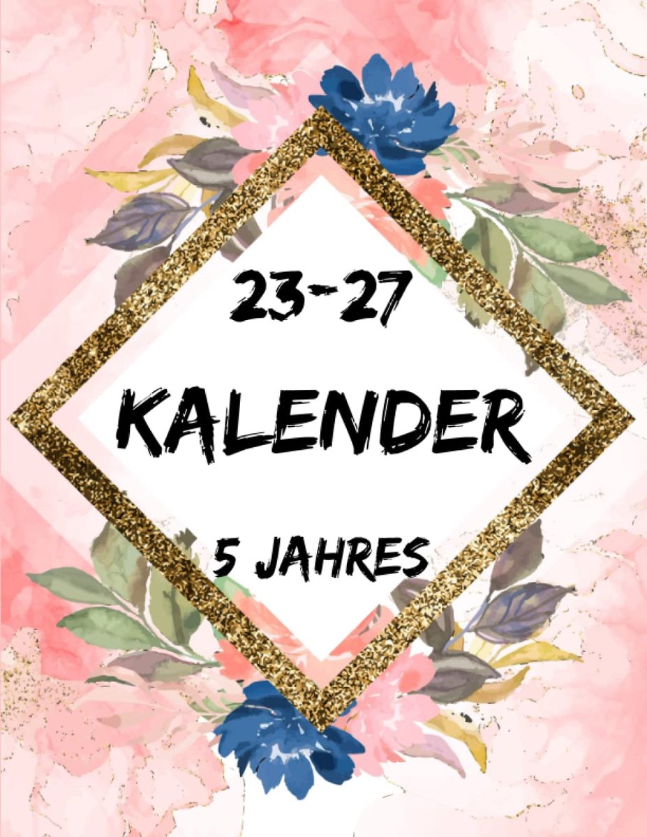 SnelShoppen - 5-Jaren Kalender 2023-2027 | Multifunctionele Taschenkalender, Perfecte Maand- en Weekplanner, Organiser voor Notities, Compact en Handz