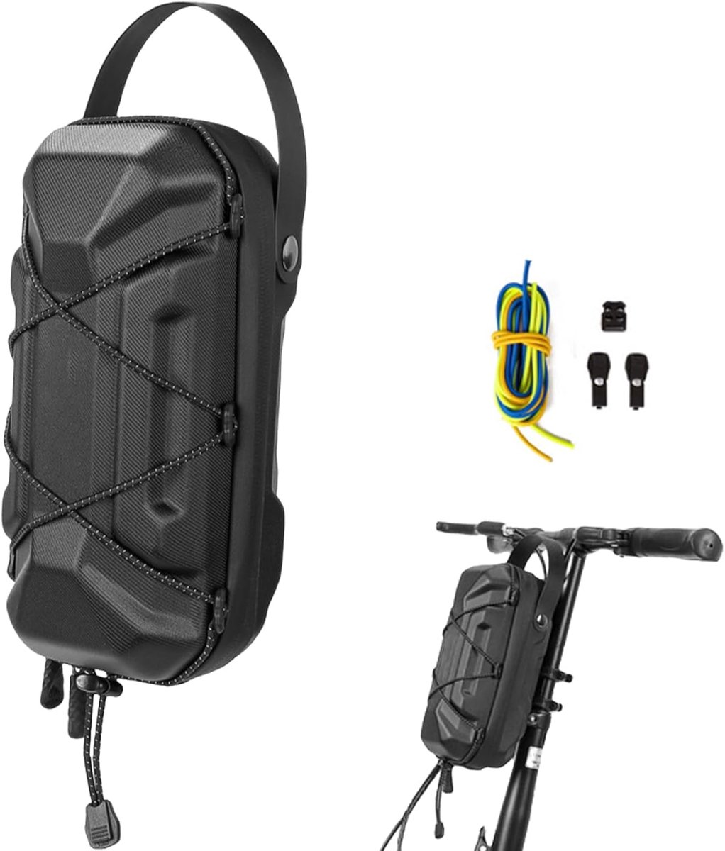 SnelShoppen - E-Scooter Bag Waterdicht - Voor Elektrische Scooters - Voorzijde Tube Tas met Multikleur Trekkoorden - Snelle Bevestiging Handvat Tas -