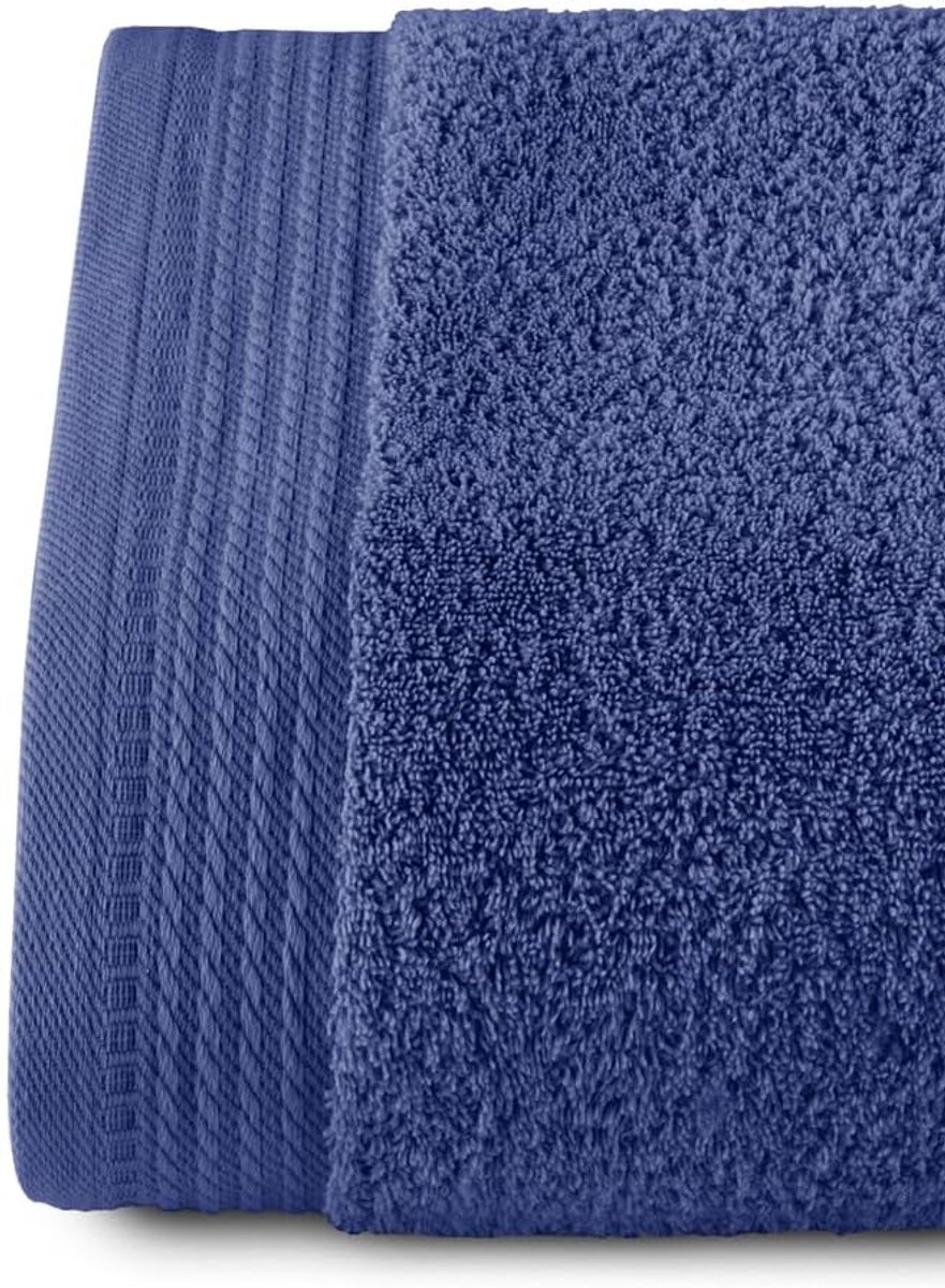 SnelShoppen - Badhanddoek 70 x 140 cm, 100% gekamd katoen, 600 g/m², sneldrogend, navy blauw, zacht en absorberend, ideaal voor thuis, sauna, zwembad