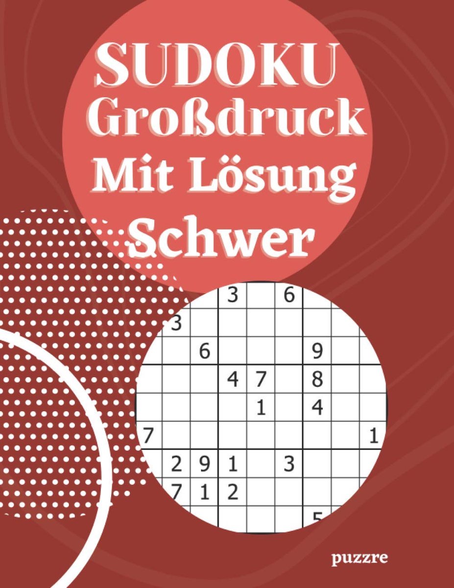 SnelShoppen - Sudoku Großdruck Met Oplossing - Moeilijke Denksport Sudoku Puzzels Voor Volwassenen - 100 Bladzijden - Ideaal Voor In De Vrije Tijd