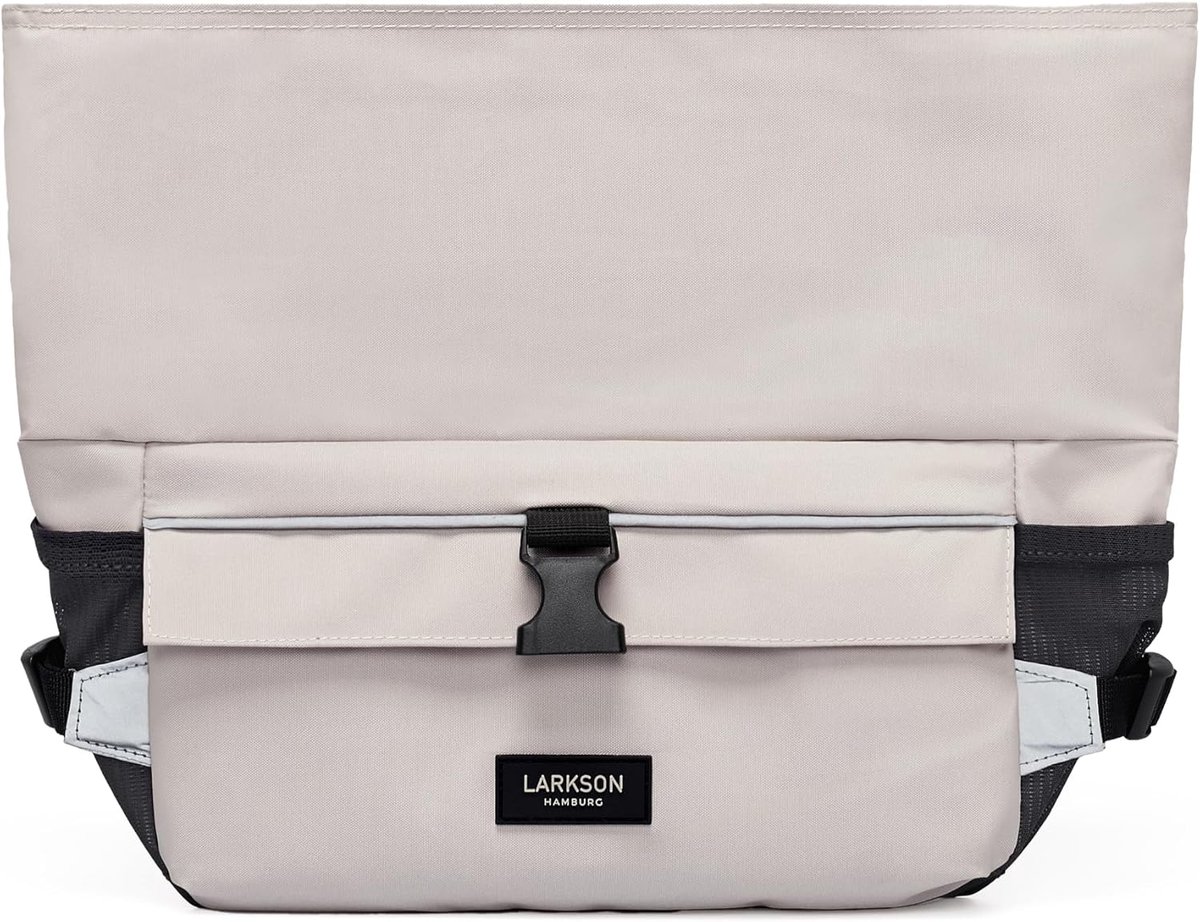 SnelShoppen - Lichte Beige Handlebar Bag Fiets - 2-in-1 Fiets- en Schoudertas - Waterafstotende Fietstas met Reflectie voor Stuur