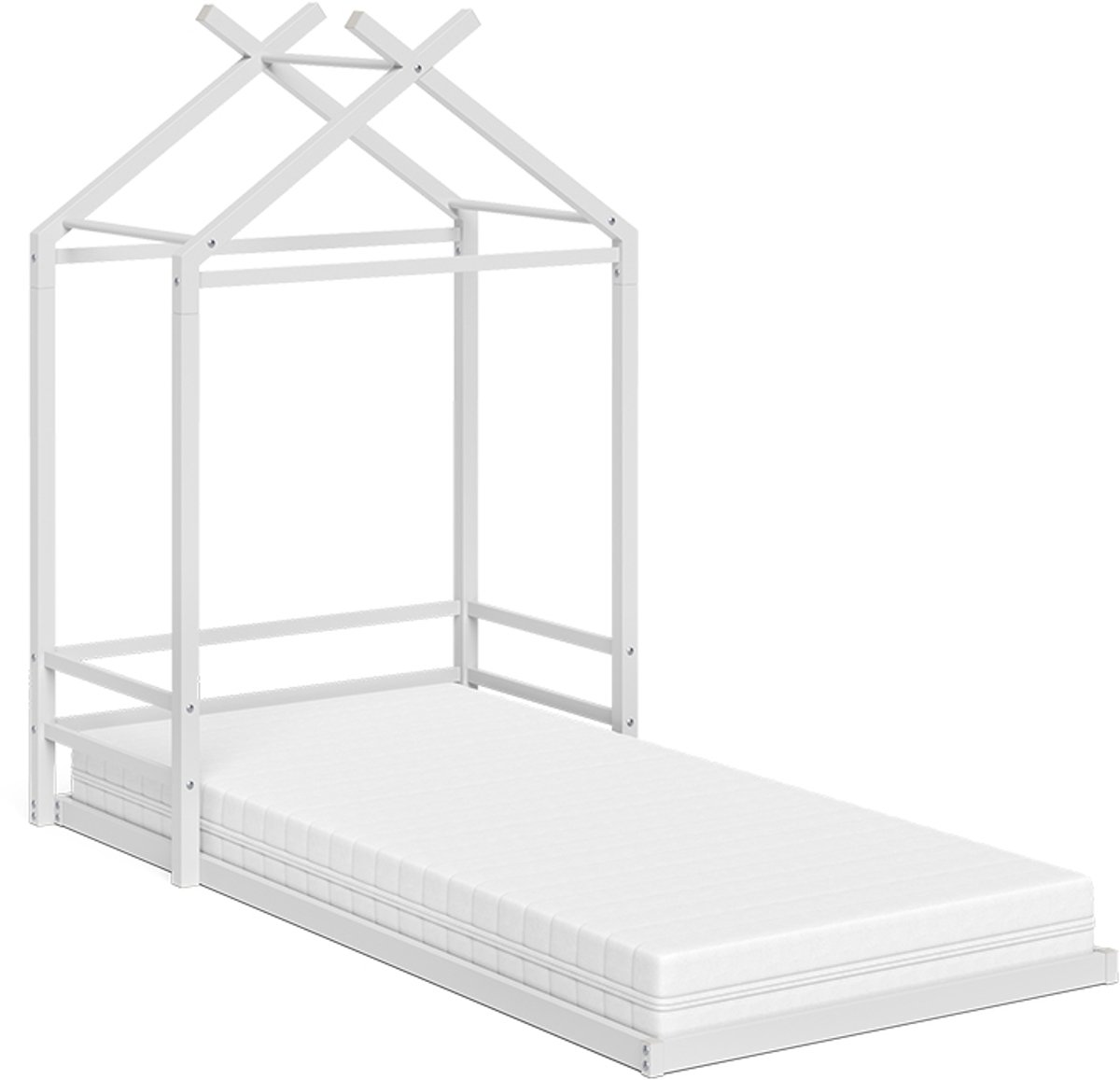 Vitalispa vloerbed Roofy, Wit, 90x200 met matras