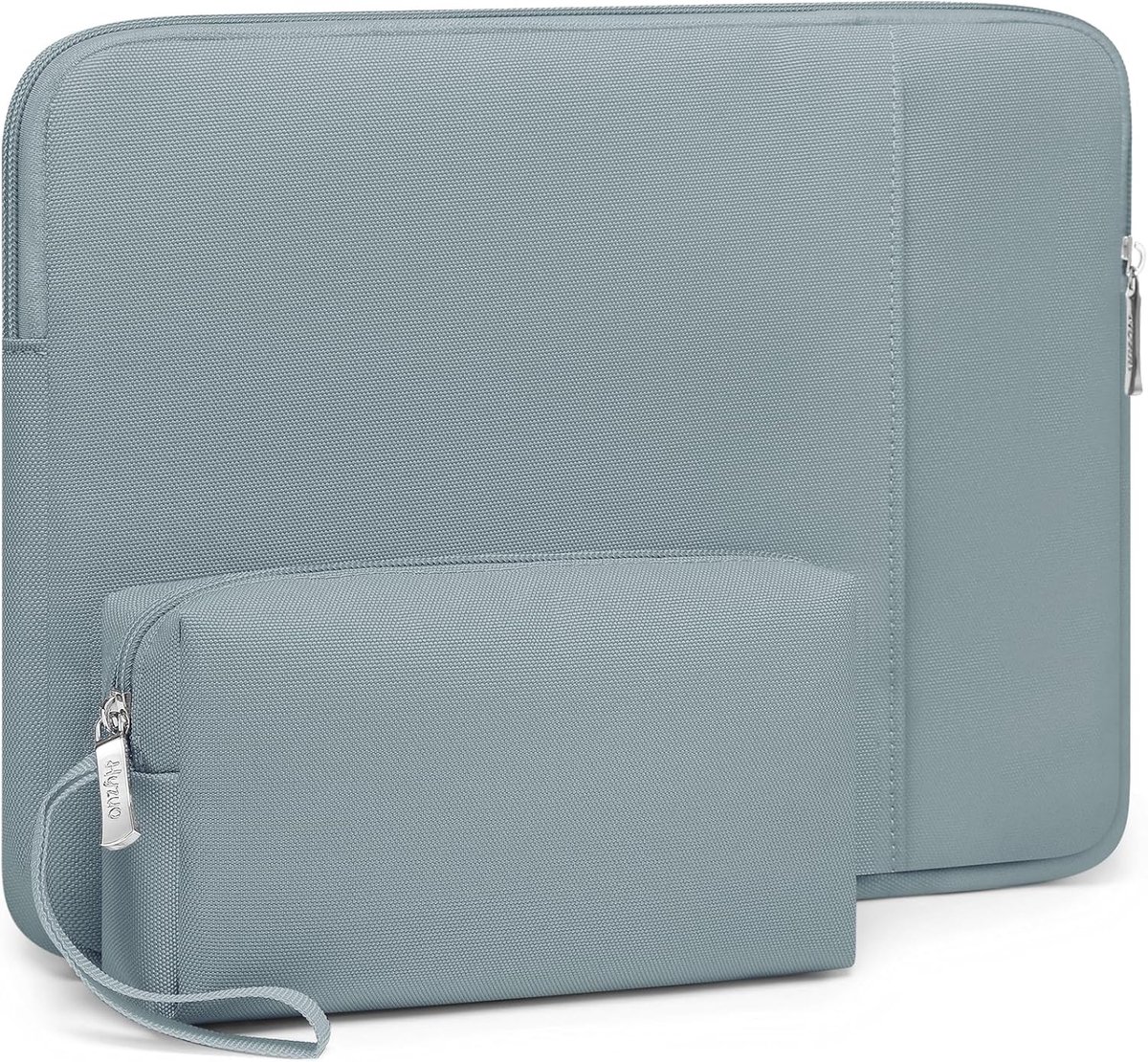 SnelShoppen - 13 Inch Laptop Sleeve Set voor MacBook Air, Pro, Neo, XPS 13, Surface Pro - Bescherming, Ash Blue, Geschikt voor 2018-2026
