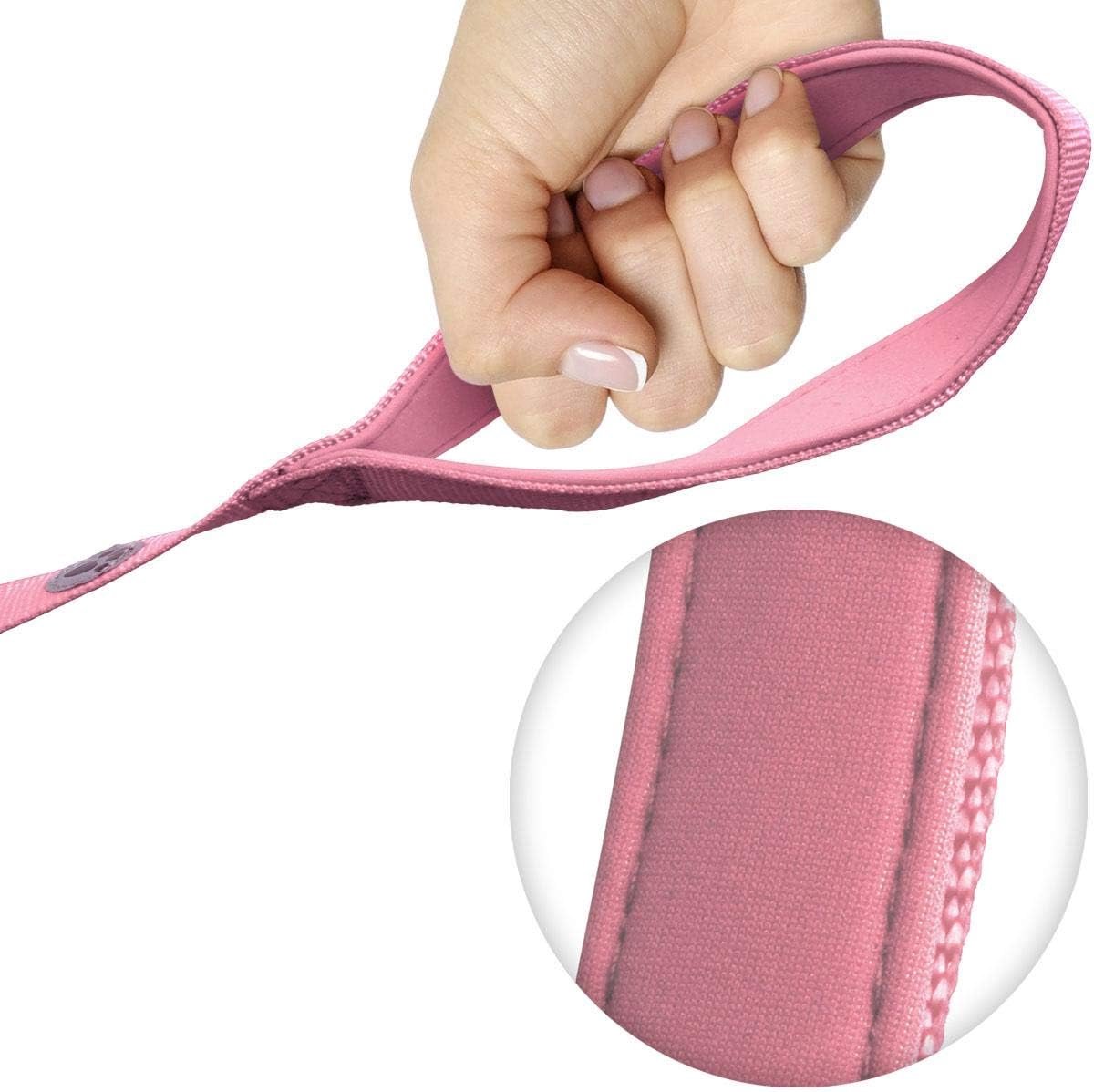 SnelShoppen - Hondenlijn met Gevoerde Handgreep - Roze - 100 cm - Duurzaam en Comfortabel voor Wandelen & Training