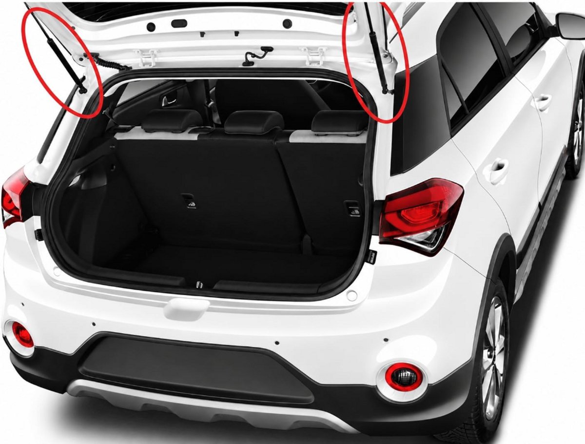 3L -Set van 2 Achterklep Gasveren voor Hyundai i20 (2008-2015) – Kofferbak Gasdrukveren 450N – 420 mm – Vervangt OEM 817701J000