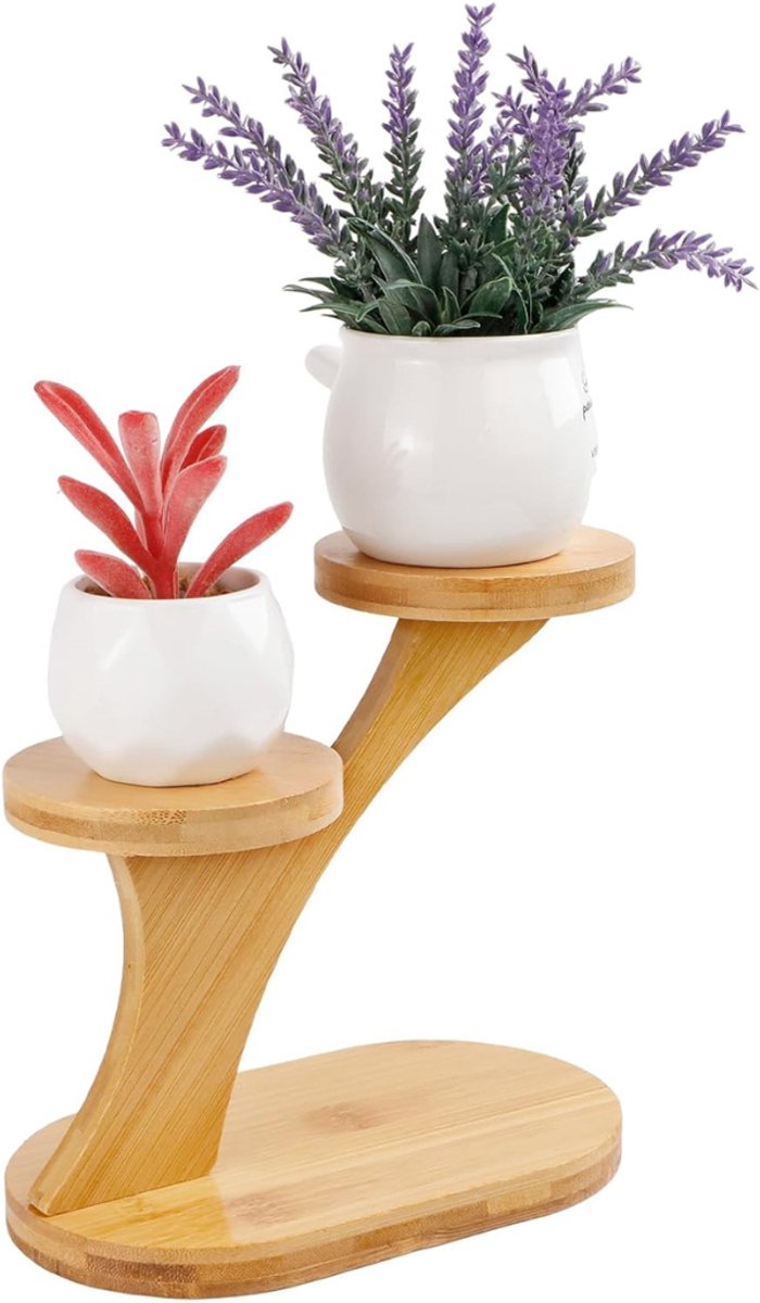 CLGP® Plantentafel - Plantenstandaard voor Binnen - Plantenzuil - Lichtbruin