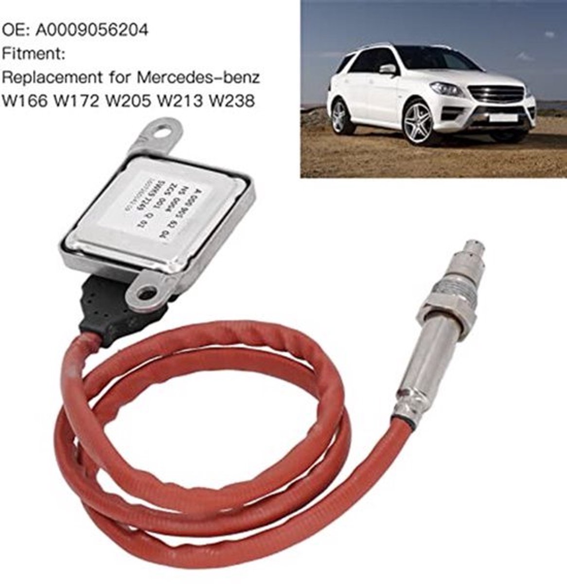 NOX Sensor A0009056204 - Stikstofoxidesensor - Voor Benz W166 W172 W205 W213 W238
