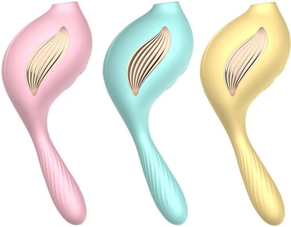 G-spot dildo tepelmassage waterdichte zuigvibrator clitorisspeeltje voor vrouwen - roze