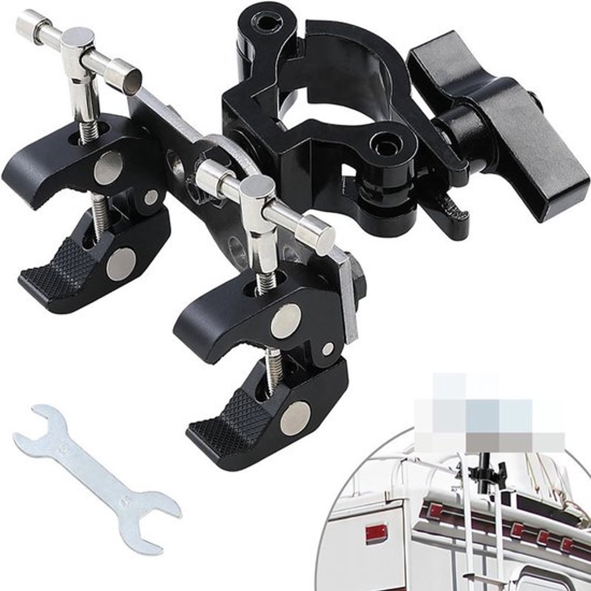 Geschikt voor Starlink Mount - Draagbare buitenklem voor camperladders, relingen en meer - Universeel verstelbare hoek - Starlink Mini-accessoires