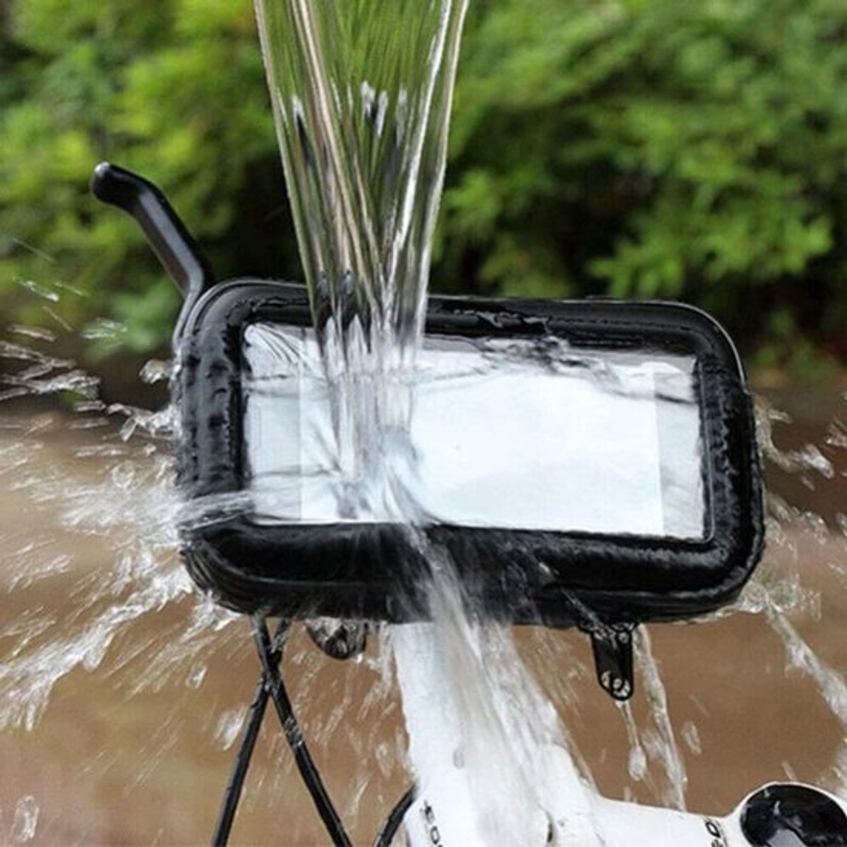 Telefoontasje voor op de fiets, beschermhoes voor telefoonhouder, universele 360° draaibare waterdichte beschermhoes voor fiets- en motorstuur, geschikt voor mobiele telefoons