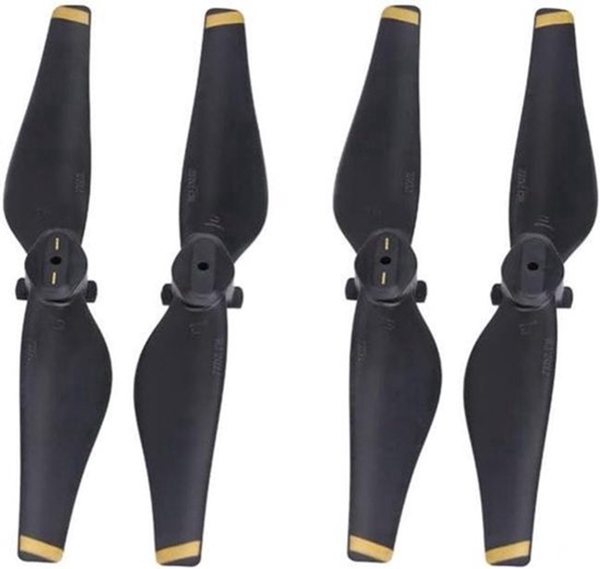 2Pairs CW CCW Quick Release Carbon Fiber Propeller Blades voor Mavic Air (Gouden Streep)