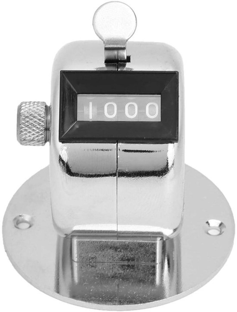 Mini mechanische digitale handteller, 4-cijferig nummer, handteller voor handmatig tellen, 0-9999