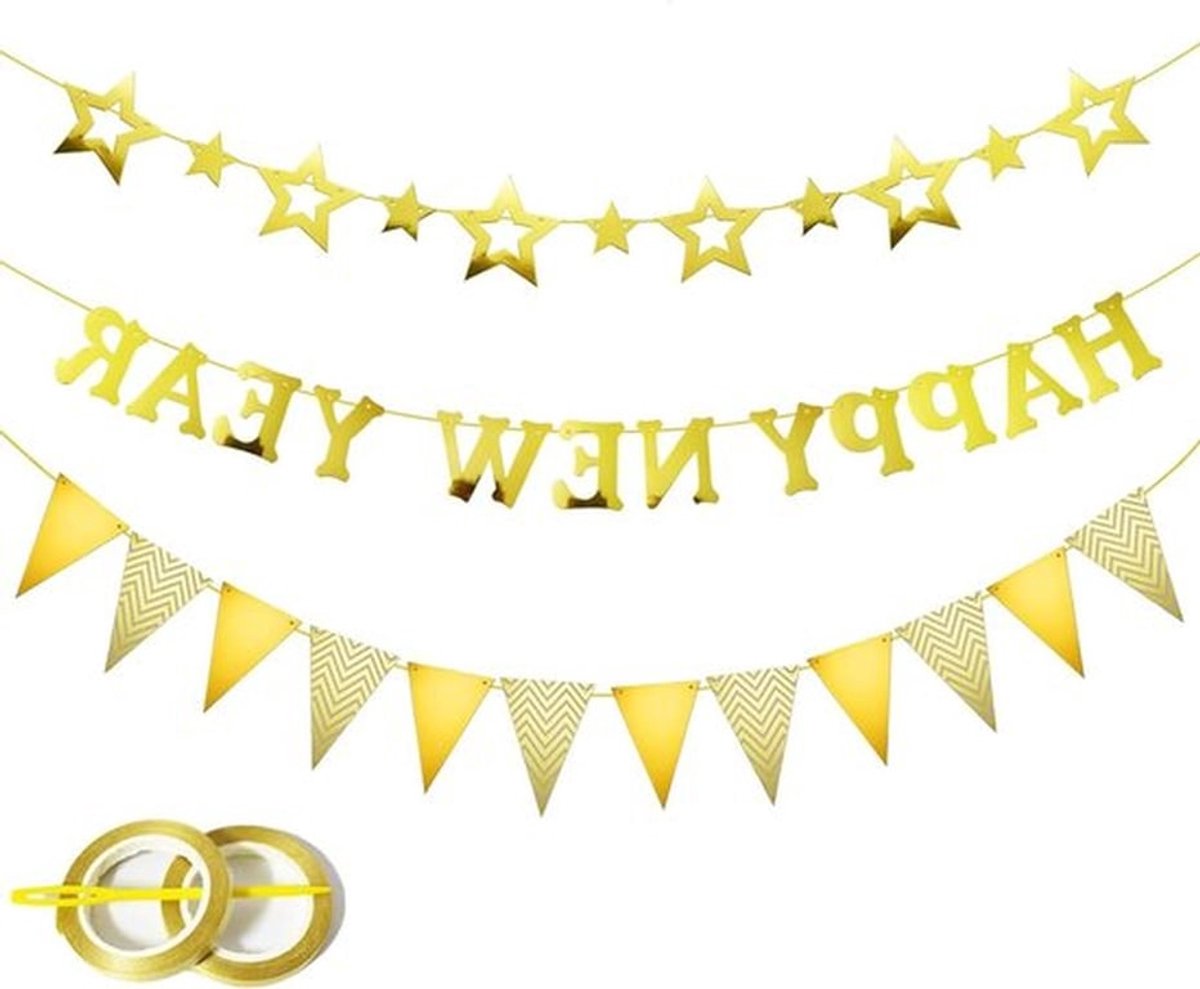 Nieuwjaars Guirlande voor Oud en Nieuw - Feestelijke Decoratie 2025 voor Oudejaarsavondfeest - Binnen en Buiten Gebruik