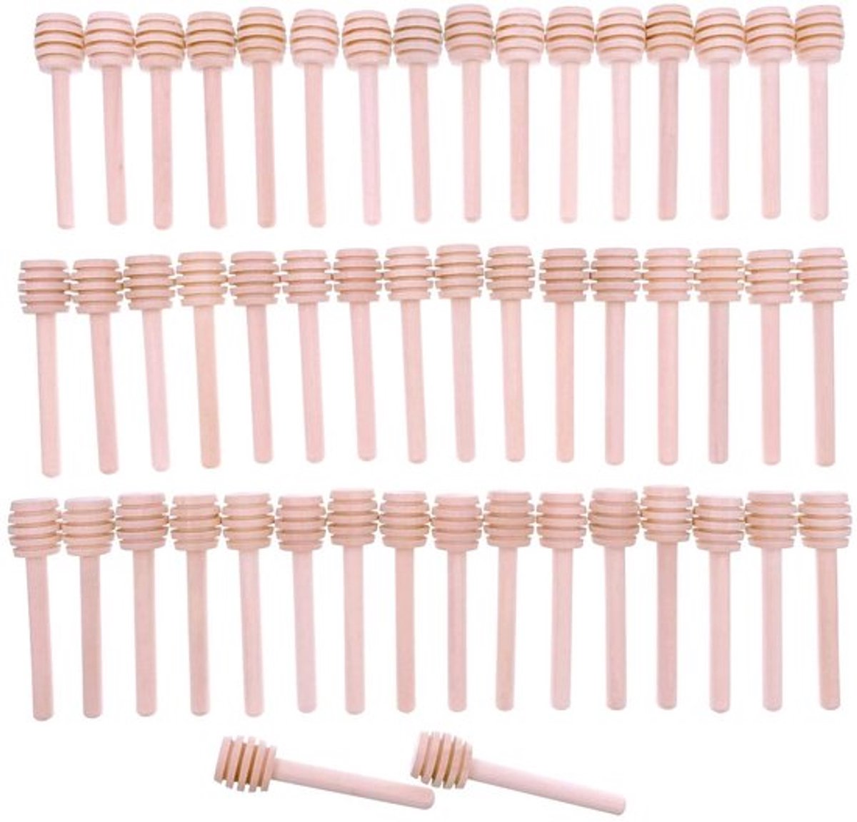 50 x Honinglepel, Honinglift, Honingspiraal, 8 cm Honingstaaf voor Bruiloft, Verjaardag, Babyshower, Kerstmis, Feest, Dessertgereedschap