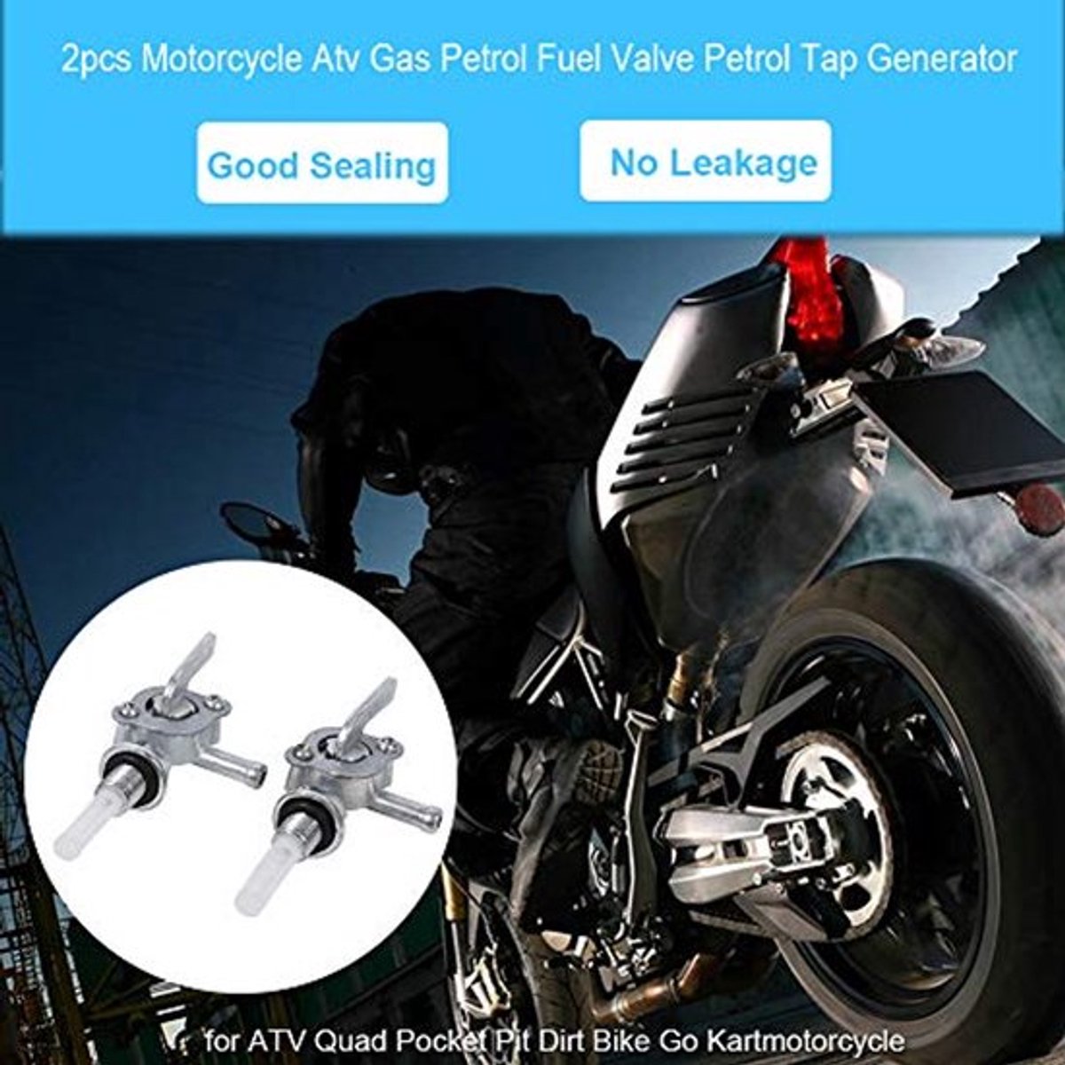 Brandstof Benzine Tank Schakelaar, 2 Stks Gas Benzine Schakelaar Gas Tank Schakelaar Generator Brandstofkraan Generator Brandstoftank Afsluitklep voor ATV Quad Pocket Pit Dirt Bike Go Kart Motorfiets