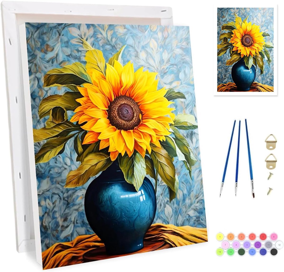 SnelShoppen - Bowetile Schilderen op Nummeren voor Volwassenen - Landschap Schilderen Kit met Lijst - DIY Kleur Olieverf Acrylverf Set voor Beginners