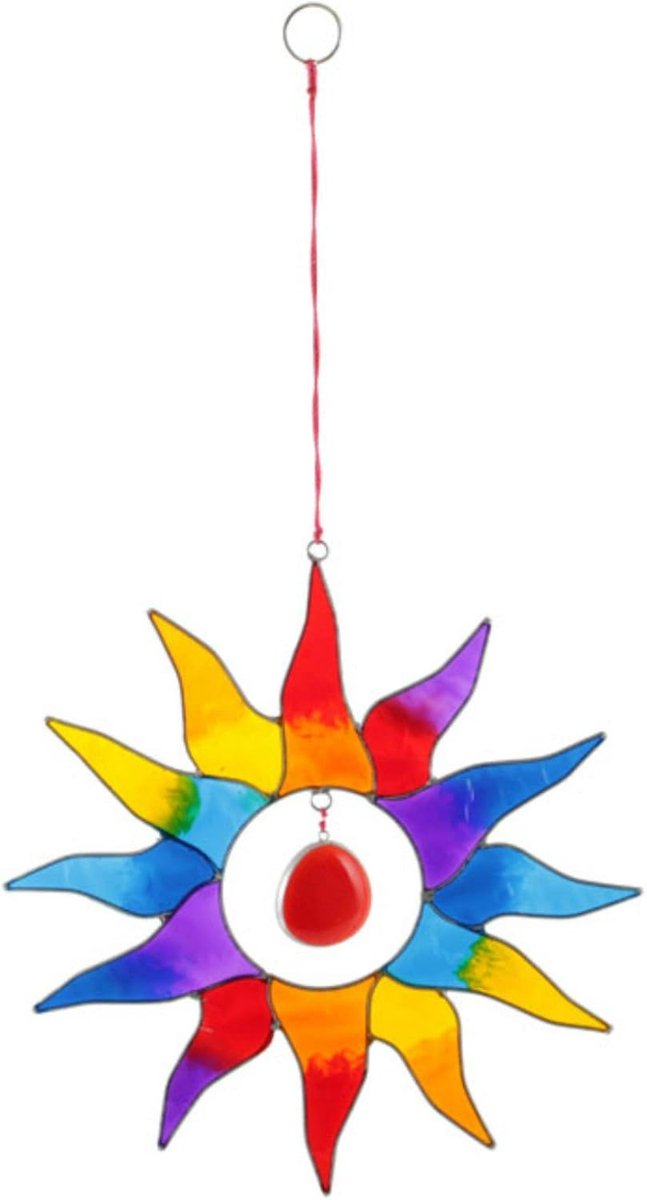 SnelShoppen - Sun Catcher Kleurige Zonnevanger, 21x20x1 cm, Geschikt voor Binnen en Buiten, Ethiek Veilig, Decoratie voor Tuin, Keuken en Feesten