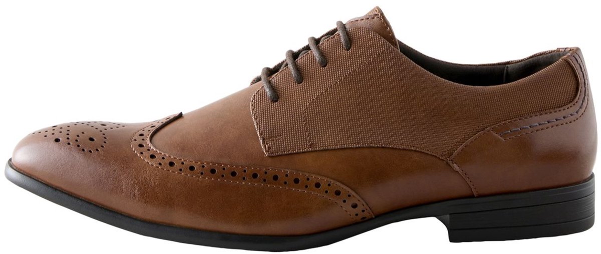 Next - Heren - Brogues met brede pasvorm - Bruin