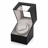 AXBO Luxe Horloge Opwinder – Watch Winder Box – Automatische Horloge – Voor 1 Horloge – Zwart Leer