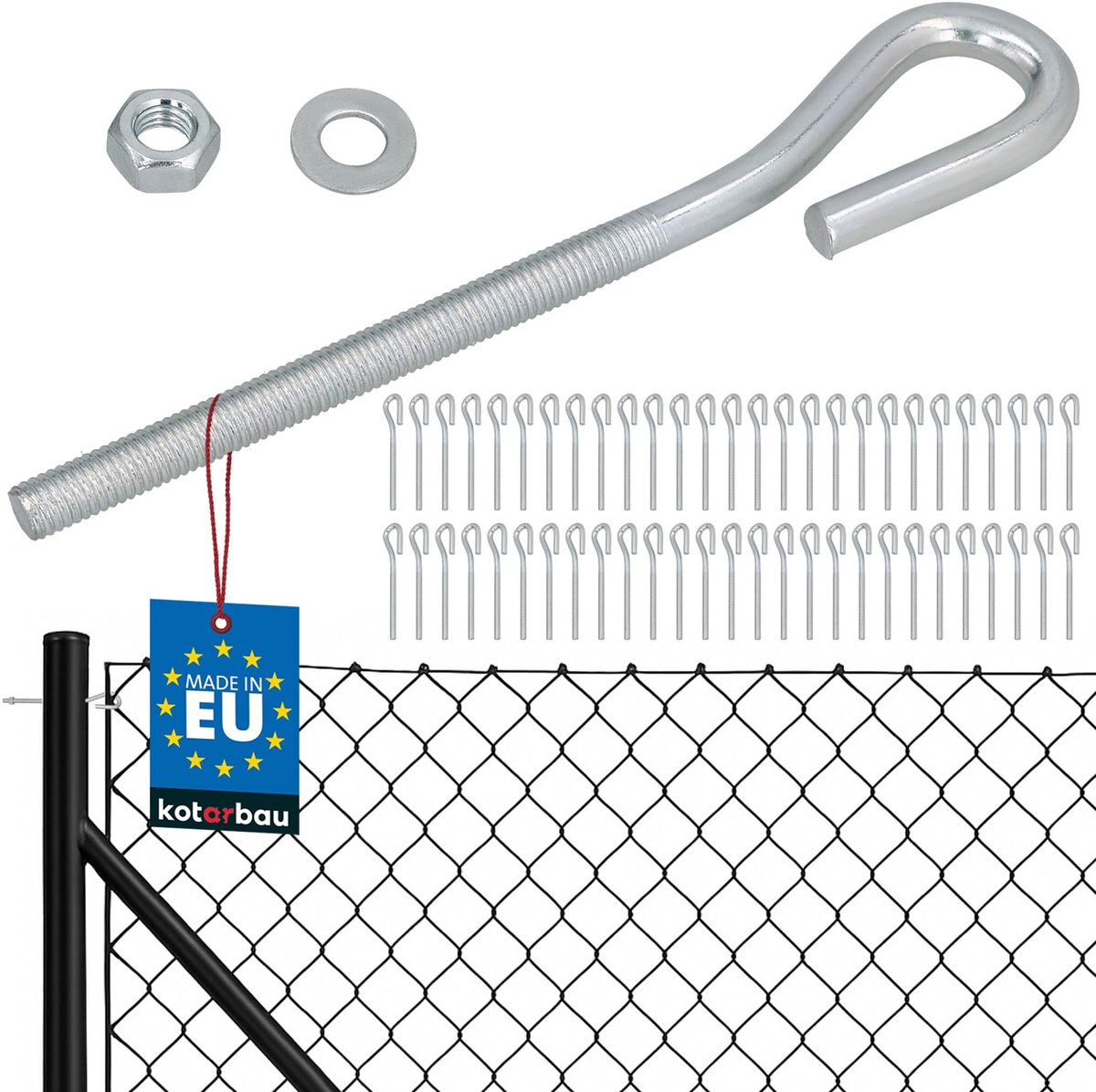 KOTARBAU 50 Stuks Draadspanner van Verzinkt Staal M8, Kabelspanner, Hekspanners